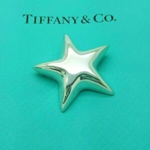 Tiffany & Co. Sterling Silver Star Brooch With Box